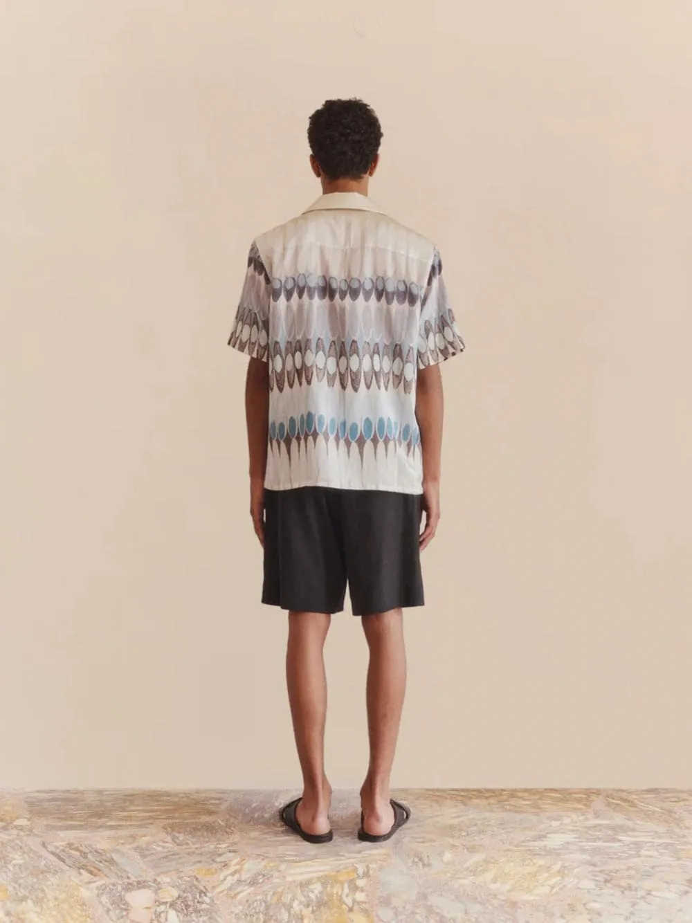 White Eclipse Silk Camp Collar Shirt sold by Fashion Clinic product image thumbnail 4