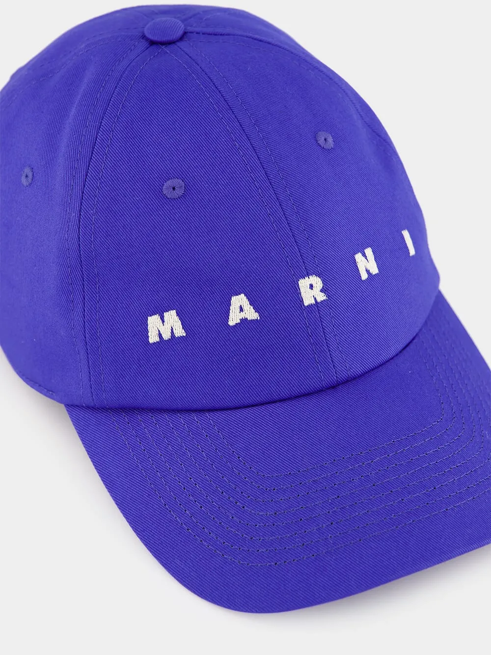 Blue Organic Gabardine Baseball Cap sold by Fashion Clinic product image thumbnail 3