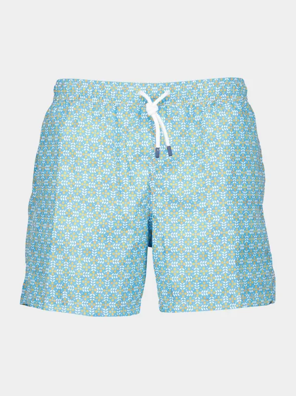 Blue Madeira Sustainable Swim Trunks sold by Fashion Clinic