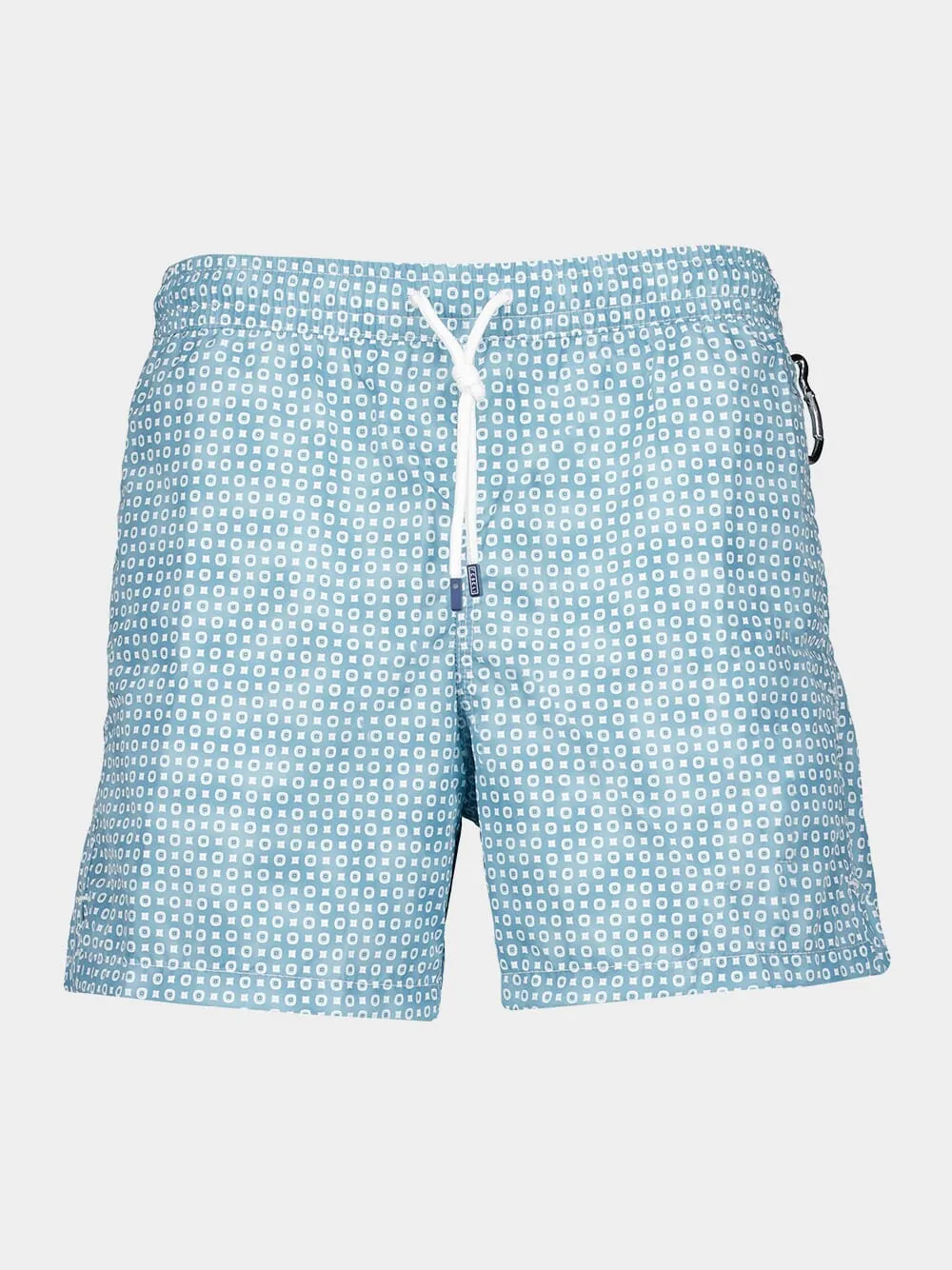 Cadetblue Bottoni Pattern Swim Trunks sold by Fashion Clinic
