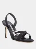 Ramisli Black Satin Slingback Sandals sold by Fashion Clinic