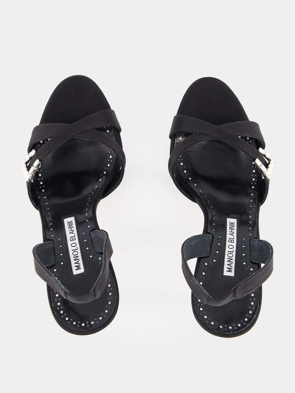 Ramisli Black Satin Slingback Sandals sold by Fashion Clinic product image thumbnail 4