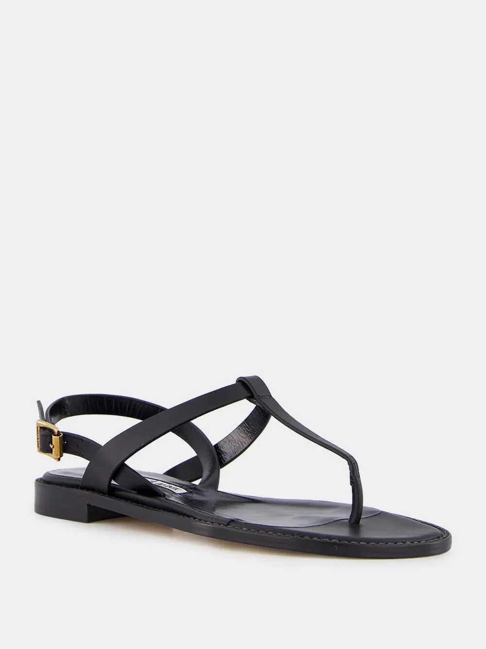 Black Calf Leather Sandals sold by Fashion Clinic product image thumbnail 2
