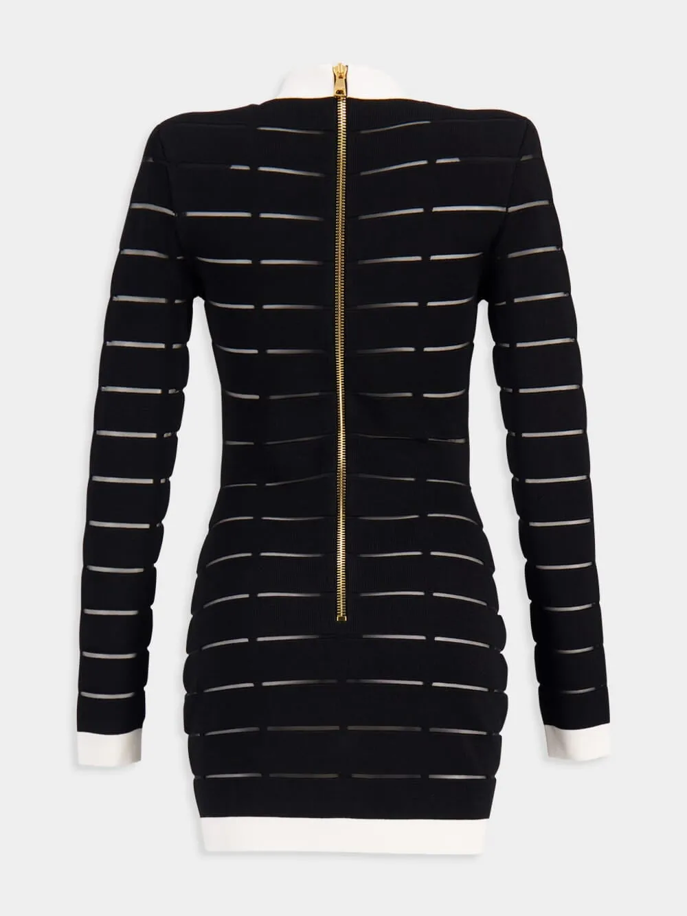 Two-Tone Knit Dress with Buttons sold by Fashion Clinic product image thumbnail 3