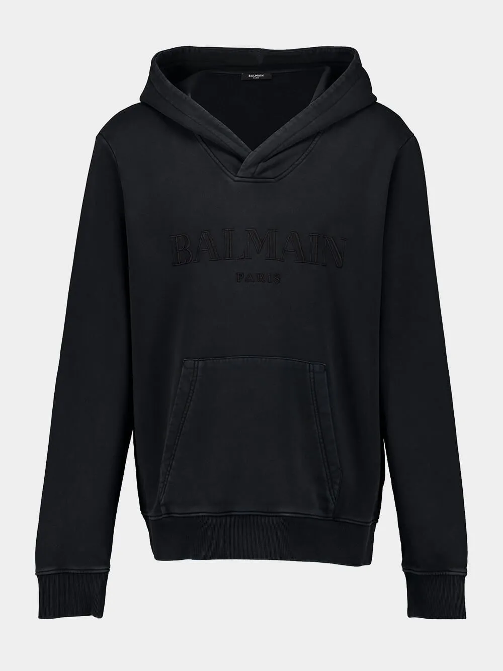 Black Vintage Balmain Embroidered Hoodie sold by Fashion Clinic