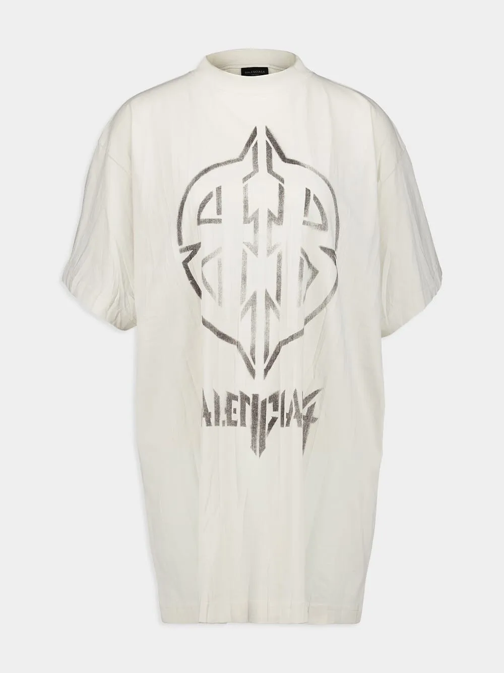 Ecru Metal BB Stencil T-Shirt sold by Fashion Clinic