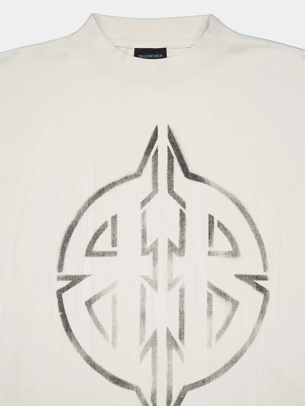 Ecru Metal BB Stencil T-Shirt sold by Fashion Clinic product image thumbnail 3