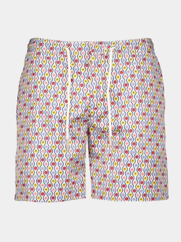 x La DoubleJ Whitsun White Sand Bulldog Drawcord Swim Shorts sold by Fashion Clinic