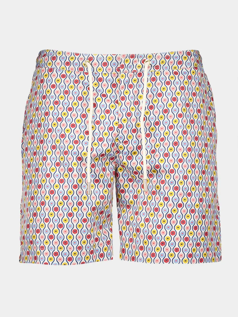x La DoubleJ Whitsun White Sand Bulldog Drawcord Swim Shorts sold by Fashion Clinic