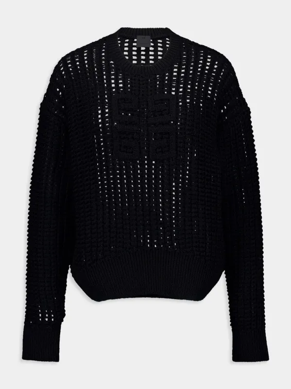 Black 4G Sweater in Wool and Cashmere sold by Fashion Clinic