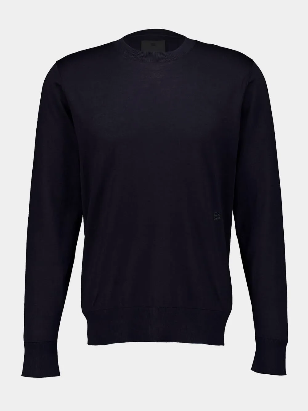 Night Blue Cotton and Silk Sweater sold by Fashion Clinic product image thumbnail 2