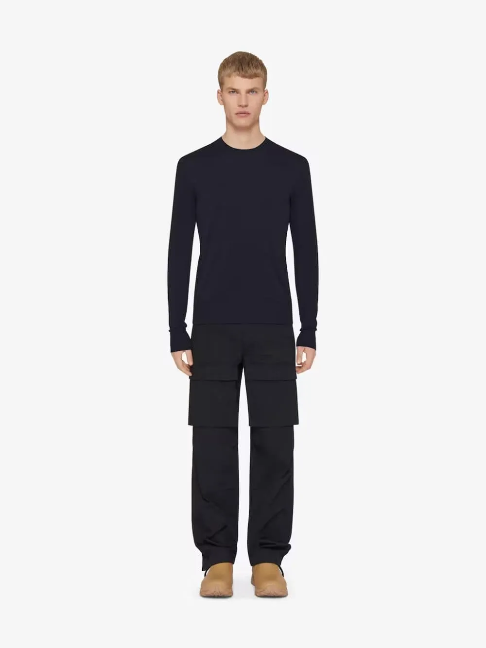 Night Blue Cotton and Silk Sweater sold by Fashion Clinic