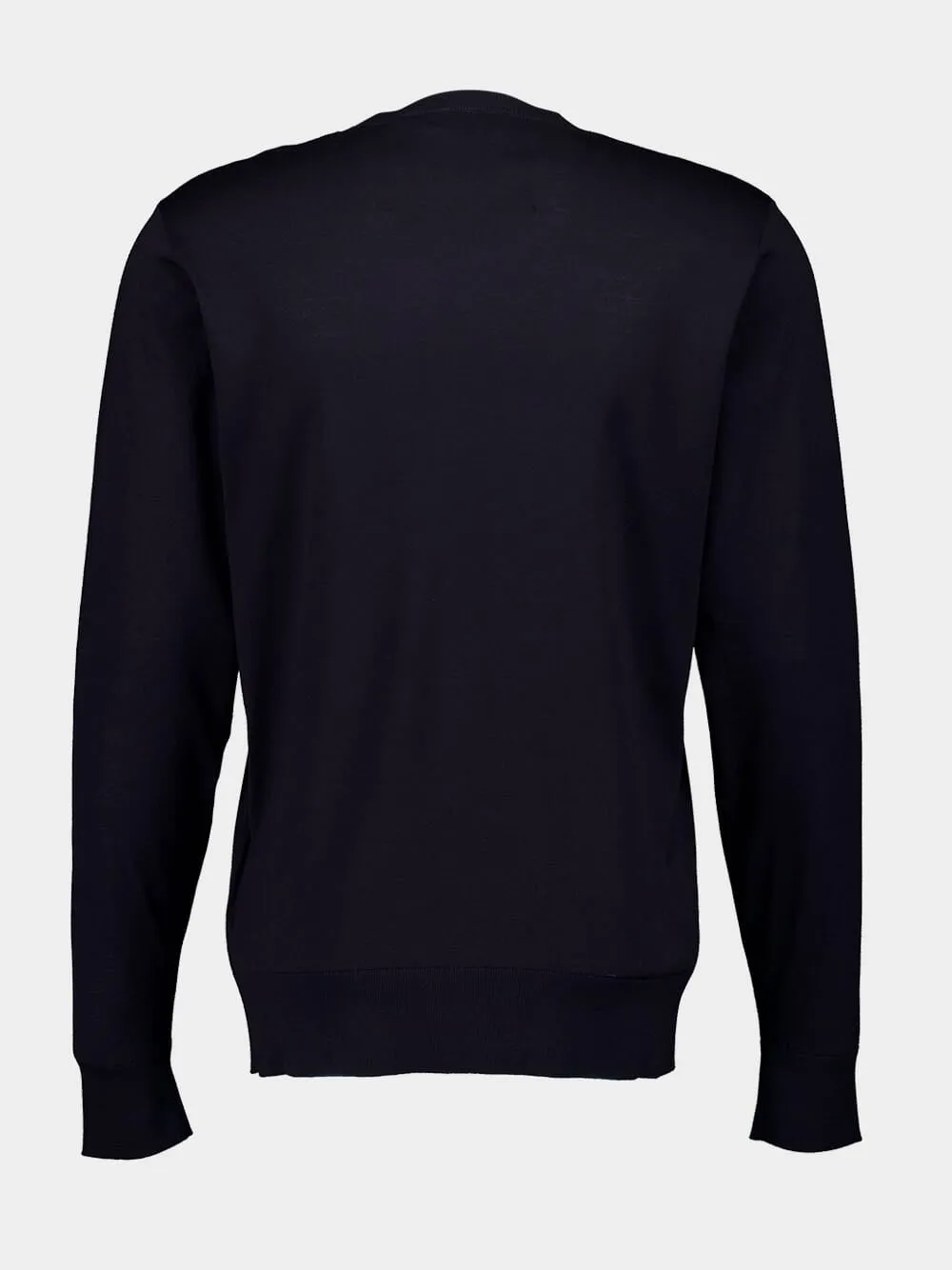 Night Blue Cotton and Silk Sweater sold by Fashion Clinic product image thumbnail 4