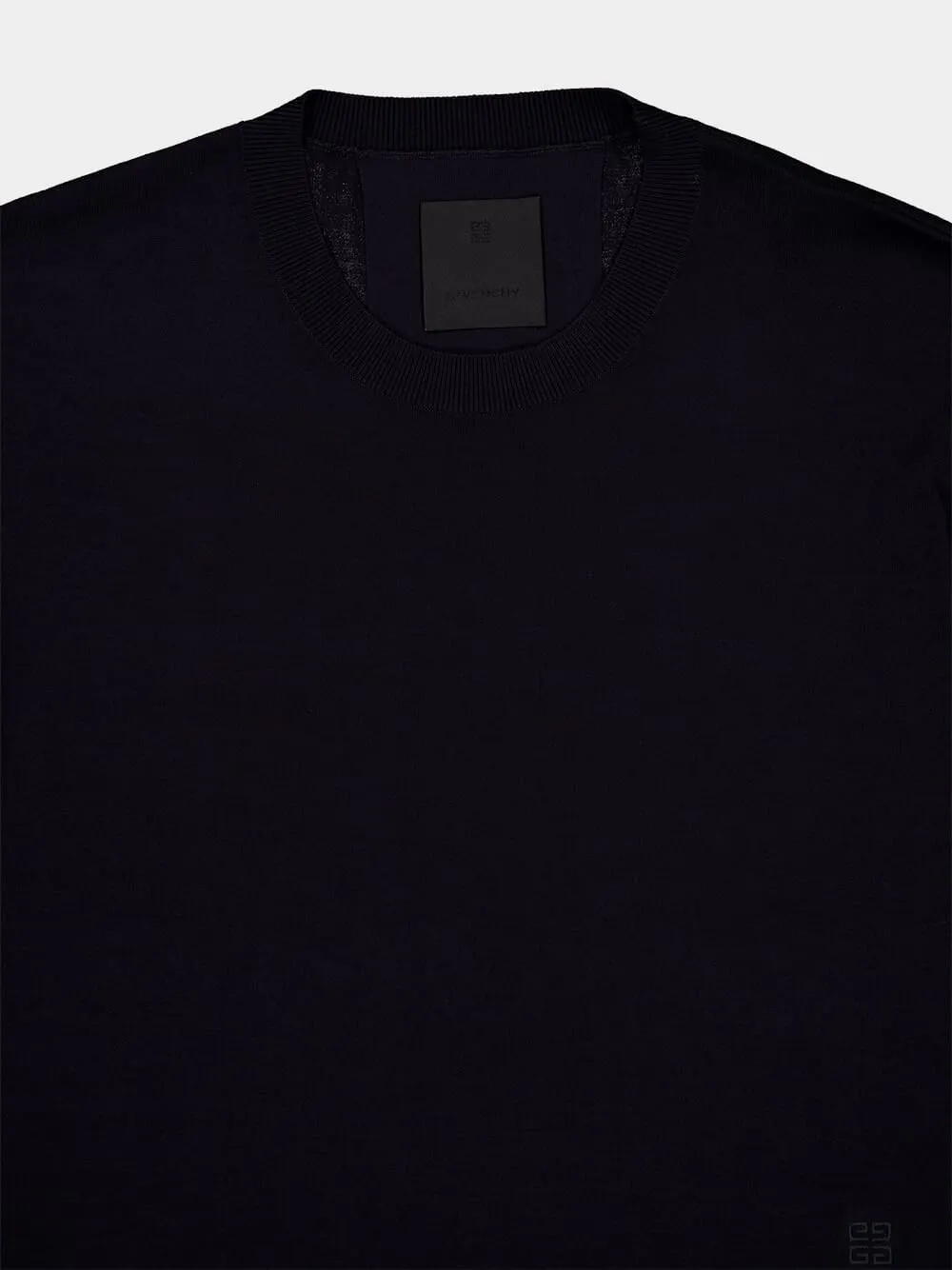 Night Blue Cotton and Silk Sweater sold by Fashion Clinic product image thumbnail 5