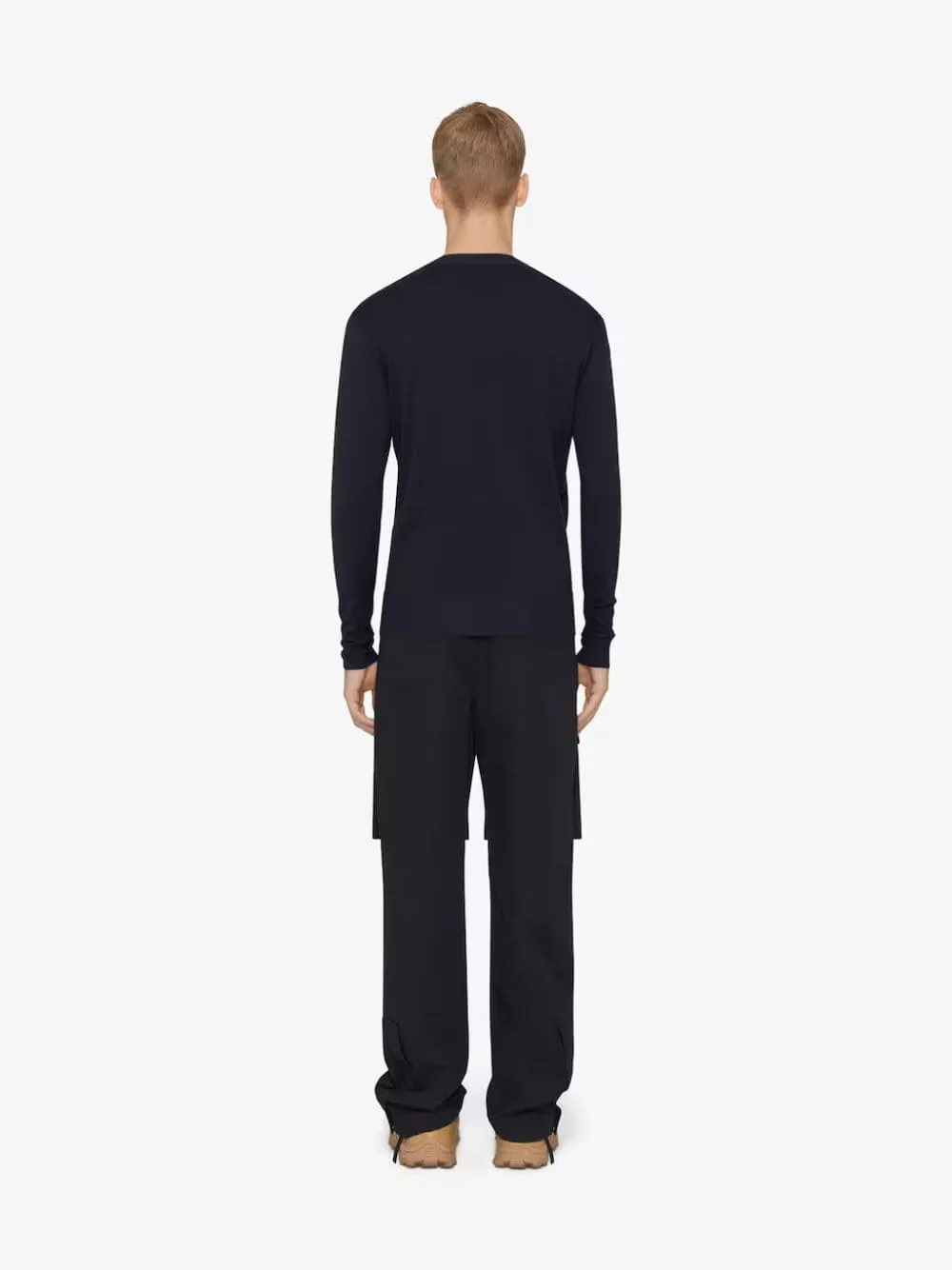 Night Blue Cotton and Silk Sweater sold by Fashion Clinic product image thumbnail 3