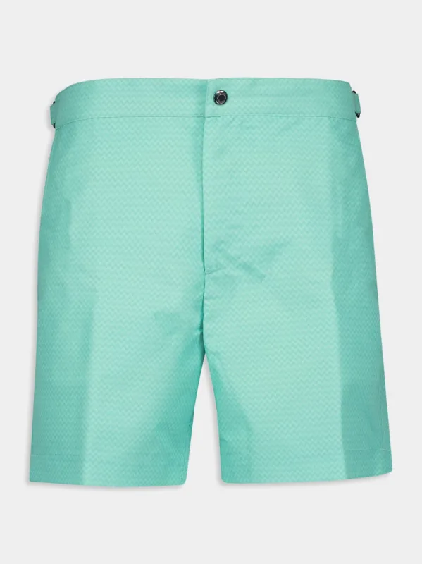 Club Green Copacabana Tailored Swim Shorts made by Fashion Clinic