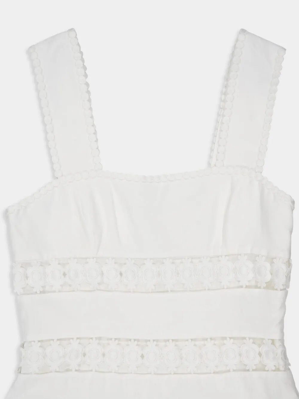 Ivory Pop Trimmed Midi Dress sold by Fashion Clinic product image thumbnail 5