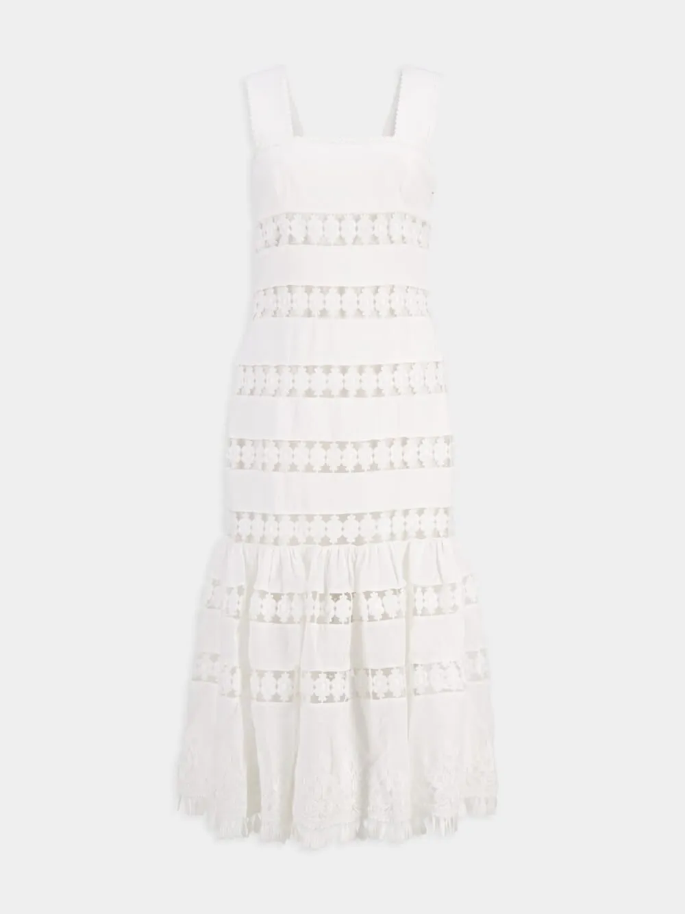 Ivory Pop Trimmed Midi Dress sold by Fashion Clinic product image thumbnail 2