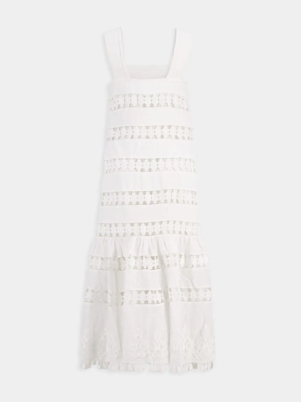 Ivory Pop Trimmed Midi Dress sold by Fashion Clinic product image thumbnail 3