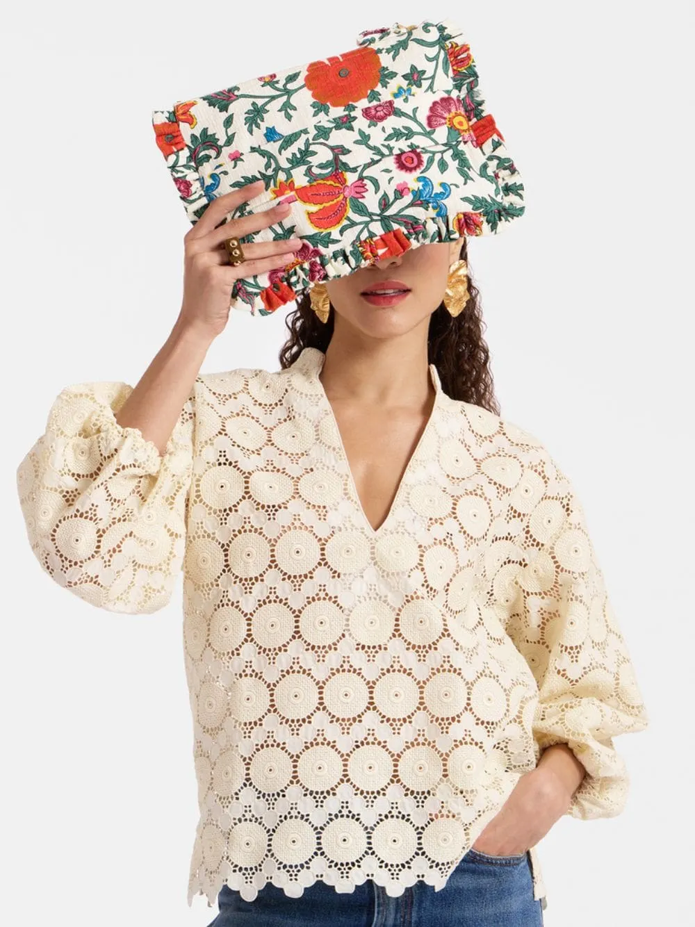 Dragonflower Mini Multicolor Hand Pochette sold by Fashion Clinic product image thumbnail 2