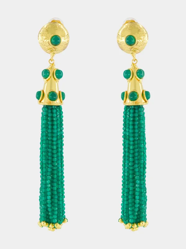 Emerald Gio Pendant Earrings sold by Fashion Clinic