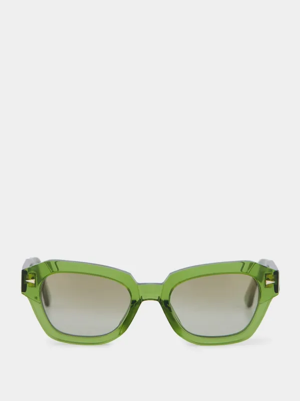X Mobolaji Green Sunglasses sold by Fashion Clinic