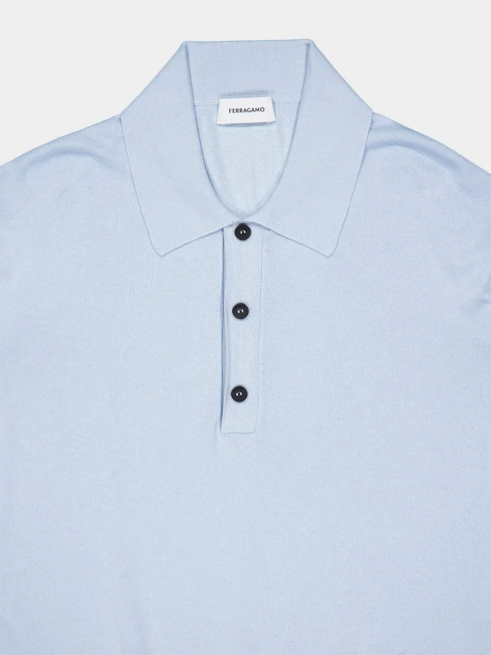 Long-Sleeved Silk Blend Polo sold by Fashion Clinic product image thumbnail 5