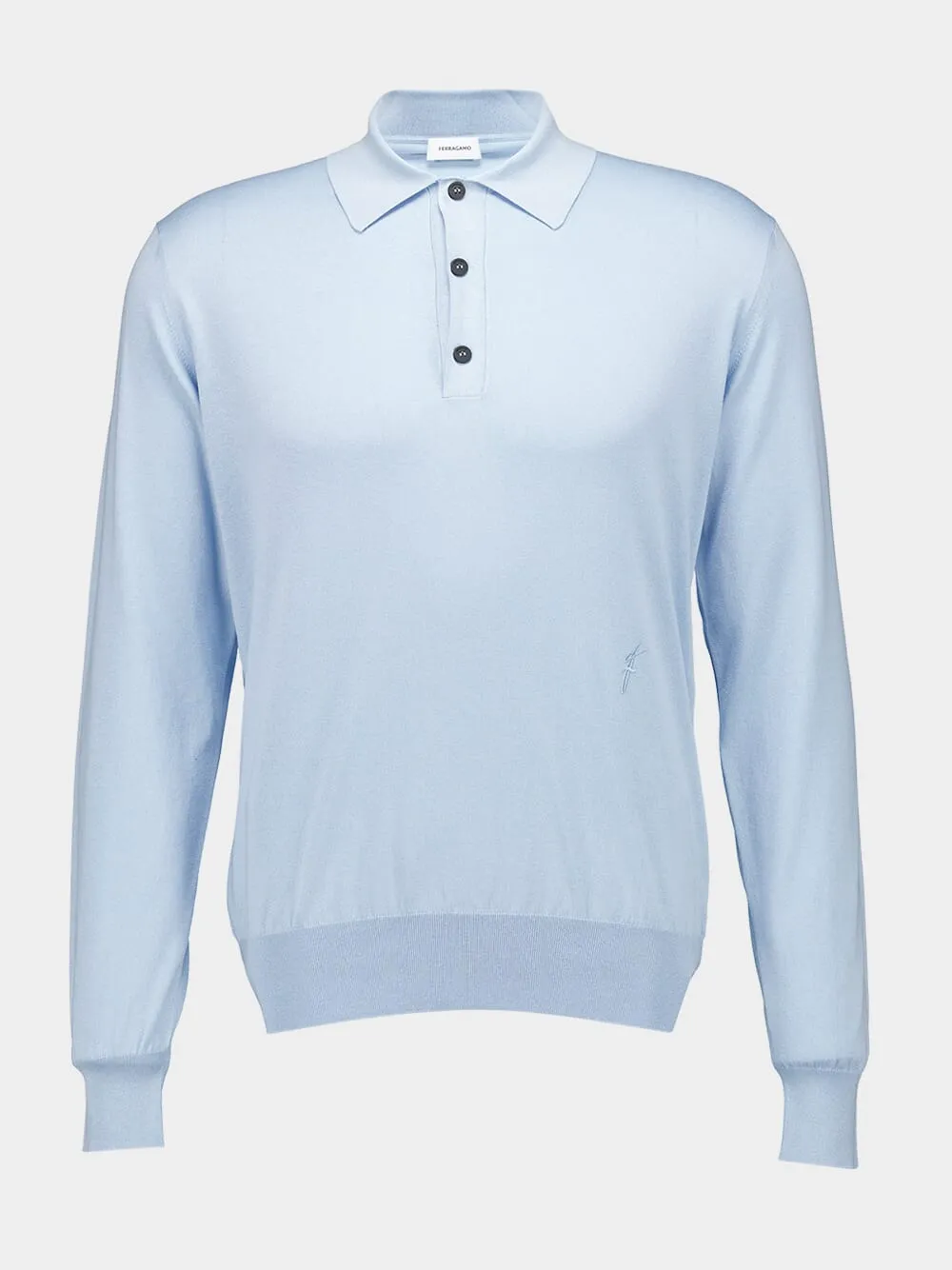 Long-Sleeved Silk Blend Polo sold by Fashion Clinic