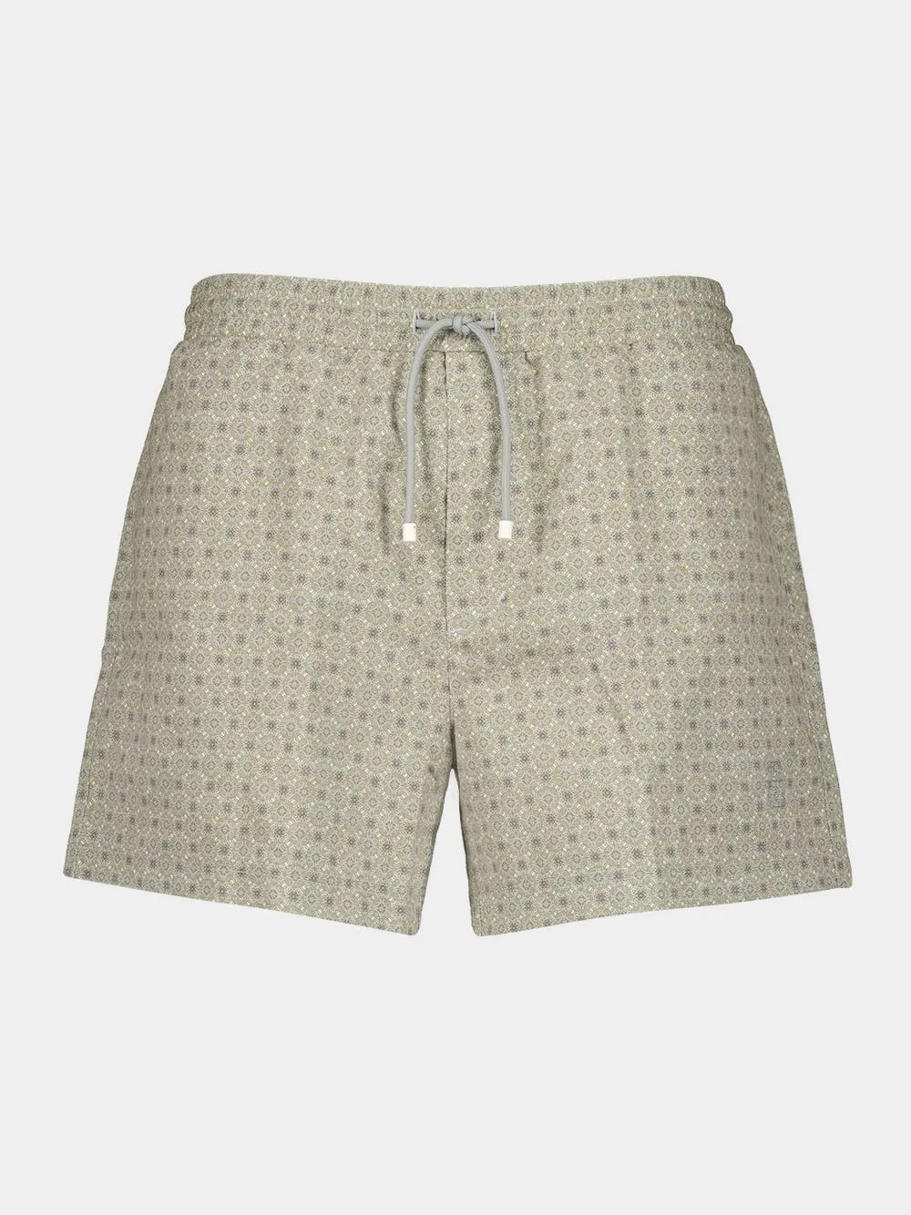 Sage Geometric Swim Shorts sold by Fashion Clinic