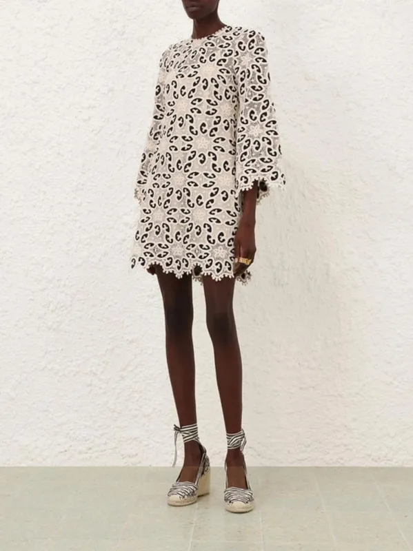 Ottie Lace Mini Dress made by Zimmermann