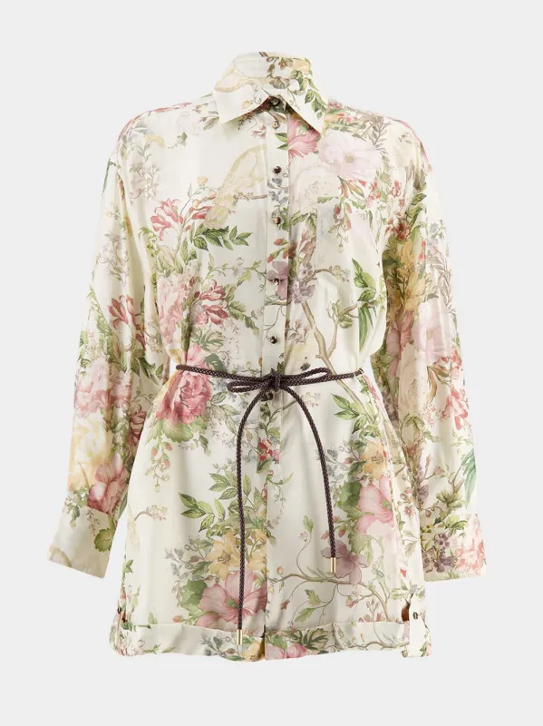 Waverly Shirt Playsuit made by Zimmermann