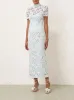 Mint Lace Pencil Midi Skirt sold by Fashion Clinic