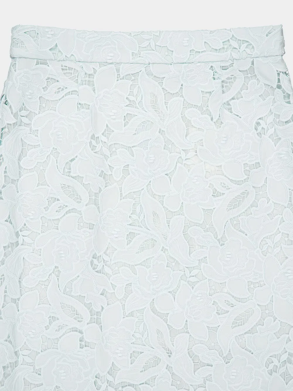 Mint Lace Pencil Midi Skirt sold by Fashion Clinic product image thumbnail 4