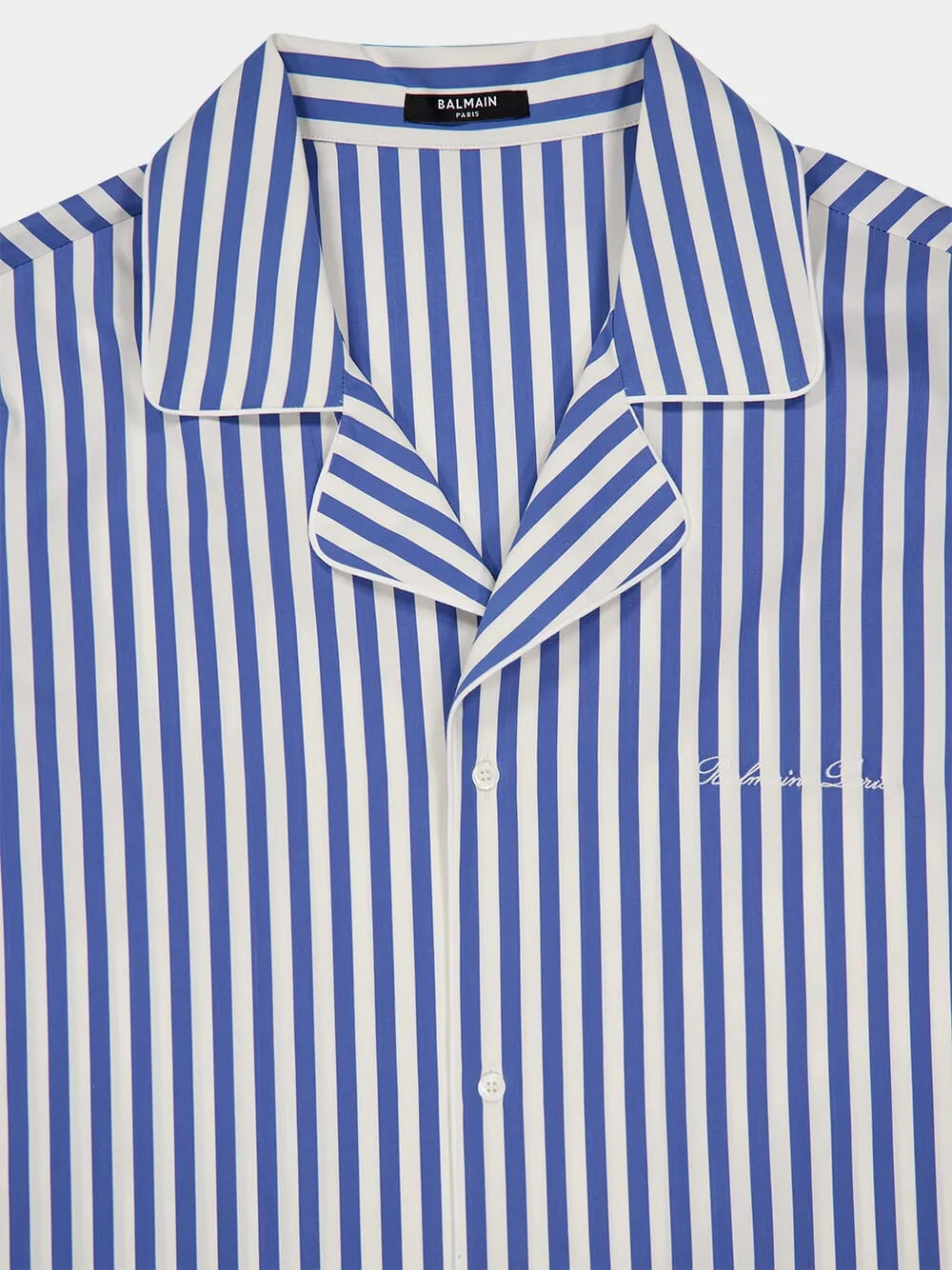 Short-Sleeved Striped Cotton Pyjama Shirt sold by Fashion Clinic product image thumbnail 3