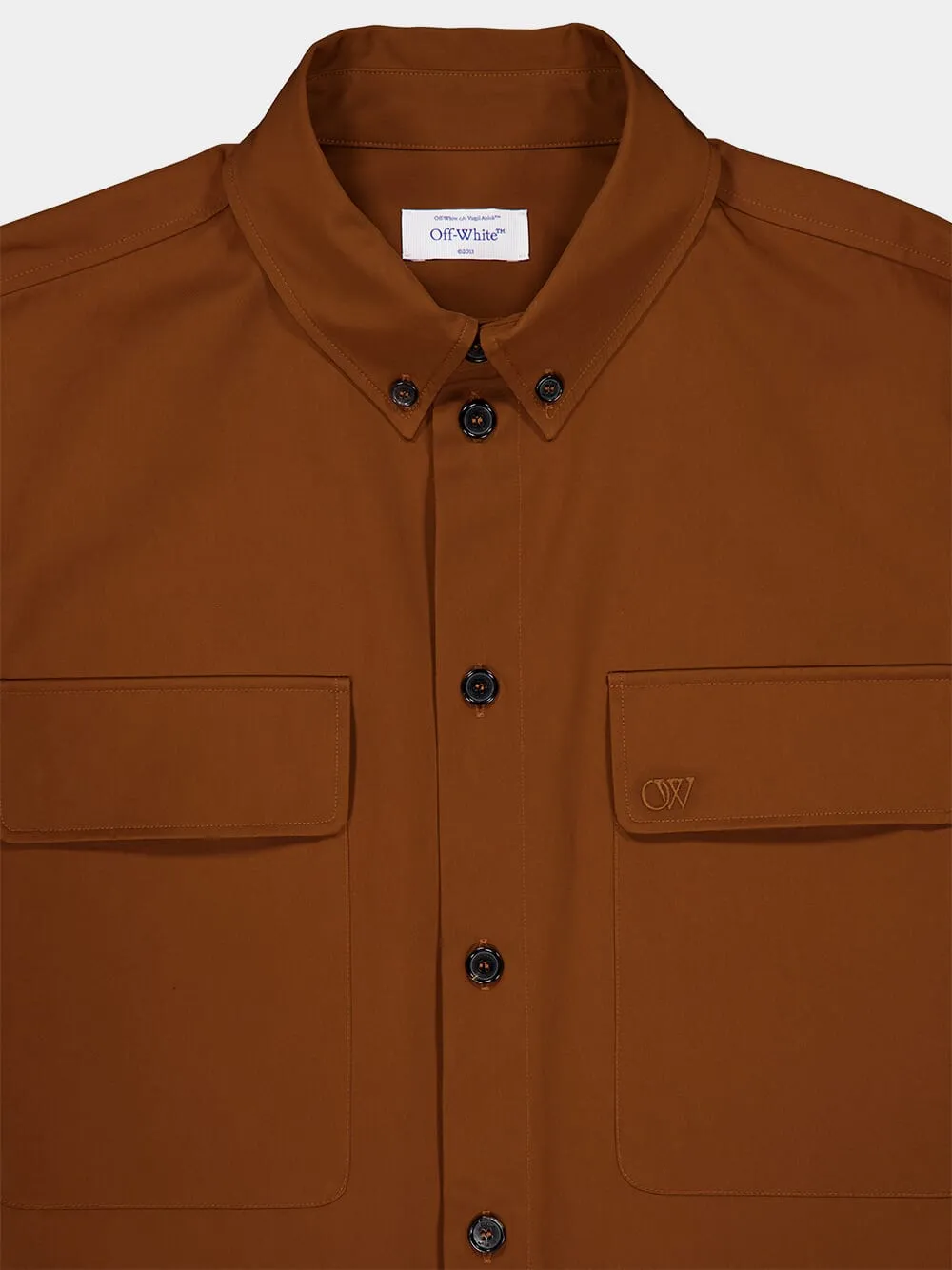Tobacco Brown Embroidered Shirt sold by Fashion Clinic product image thumbnail 3