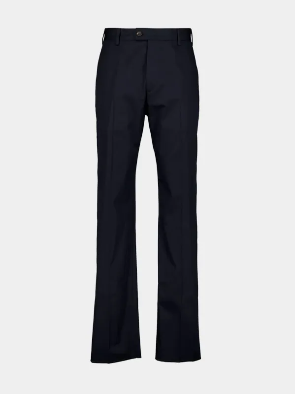 Navy Blue Chino Trousers made by Alexander McQueen