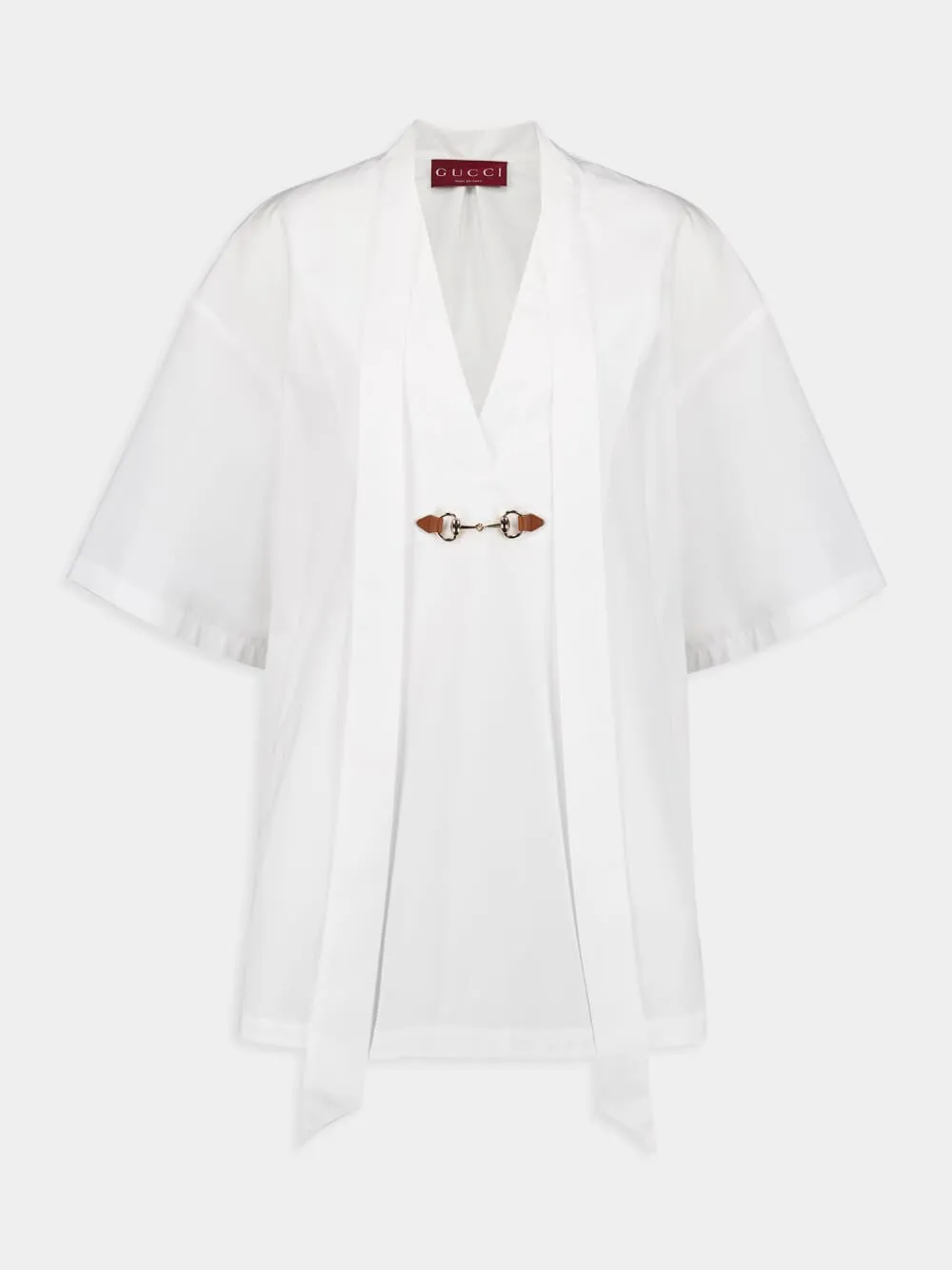 Cotton Horsebit Poplin Mini Dress sold by Fashion Clinic