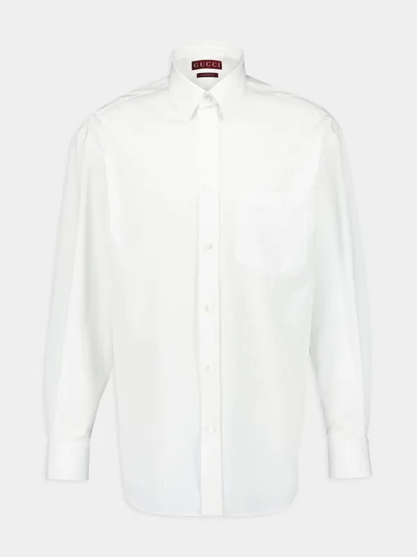 Cotton Poplin Shirt With Gucci Embroidery sold by Fashion Clinic