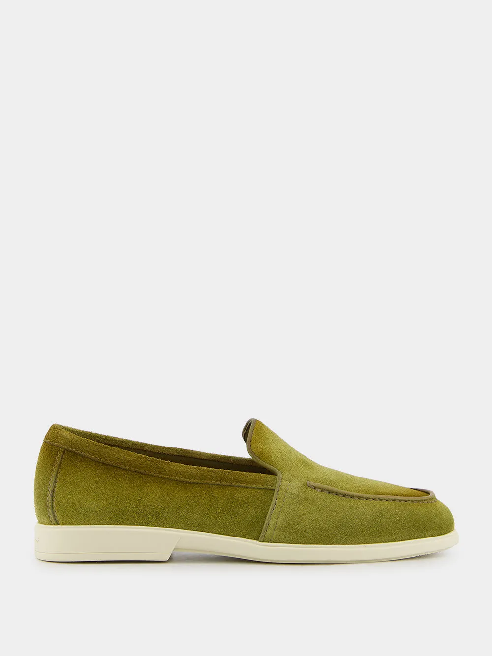 Malibu Green Suede Loafers sold by Fashion Clinic