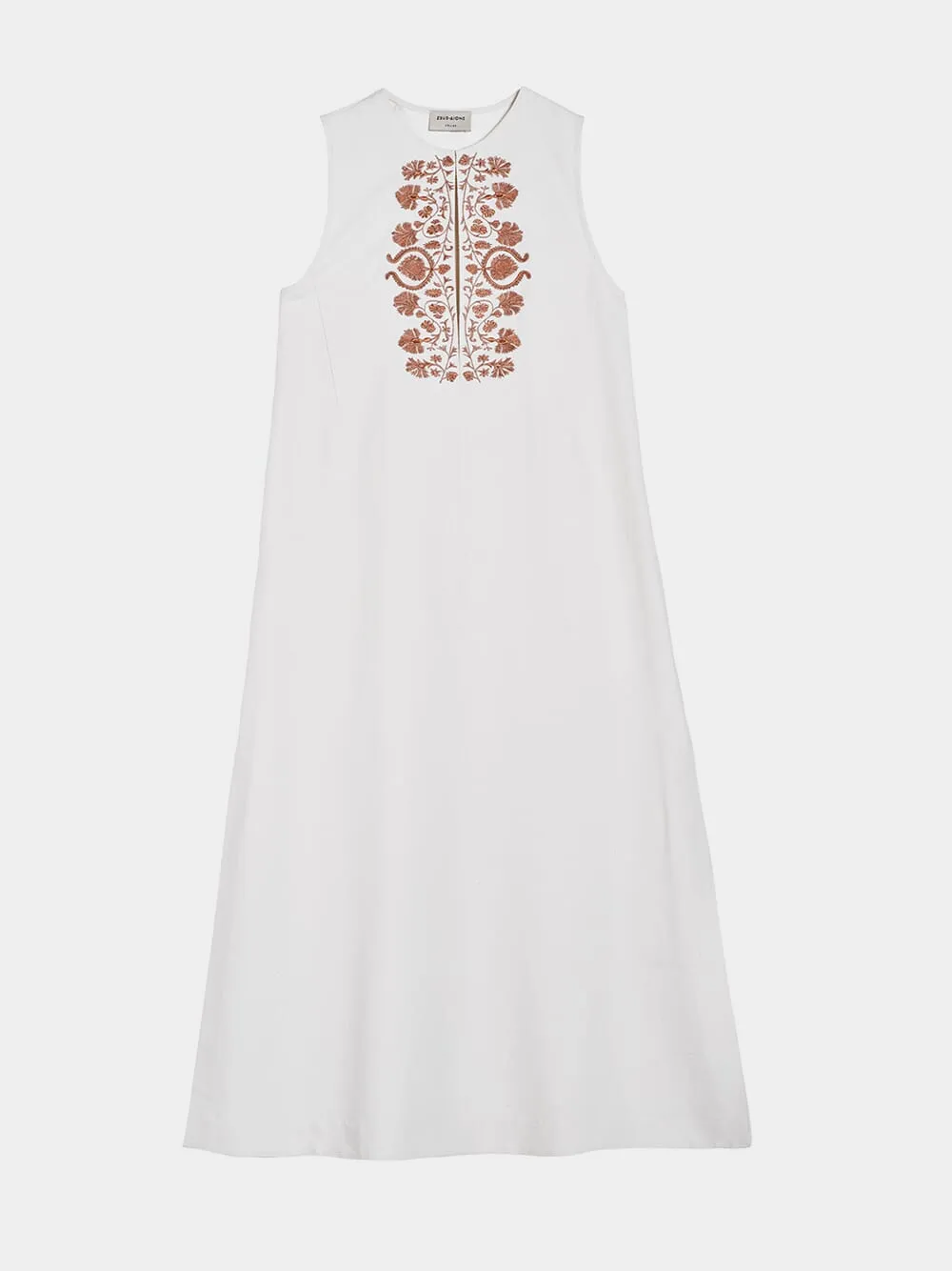 Peony Midi Loose Silk Dress sold by Fashion Clinic product image thumbnail 2