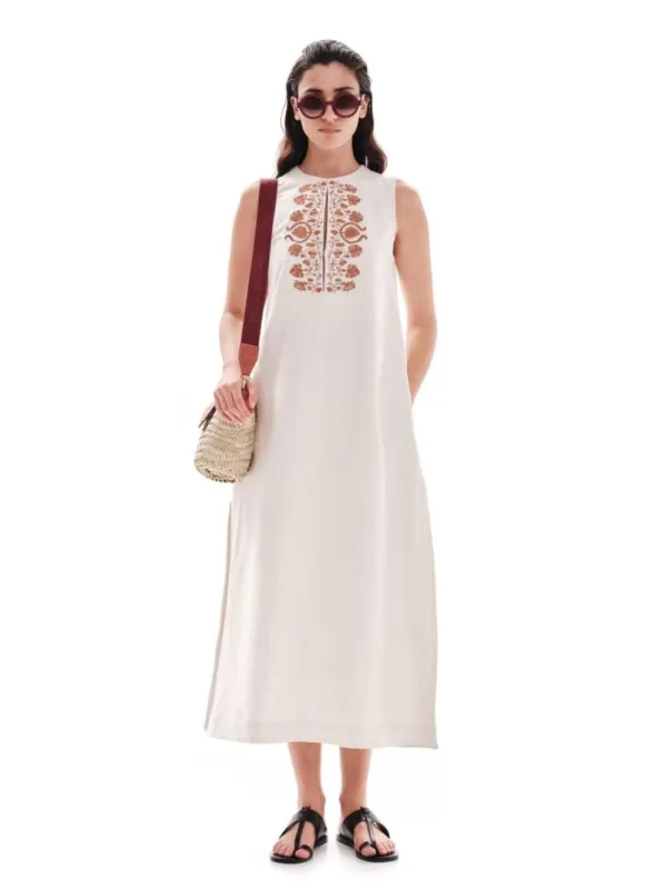 Peony Midi Loose Silk Dress sold by Fashion Clinic