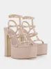 Rockstud Leather Platform Sandals sold by Fashion Clinic
