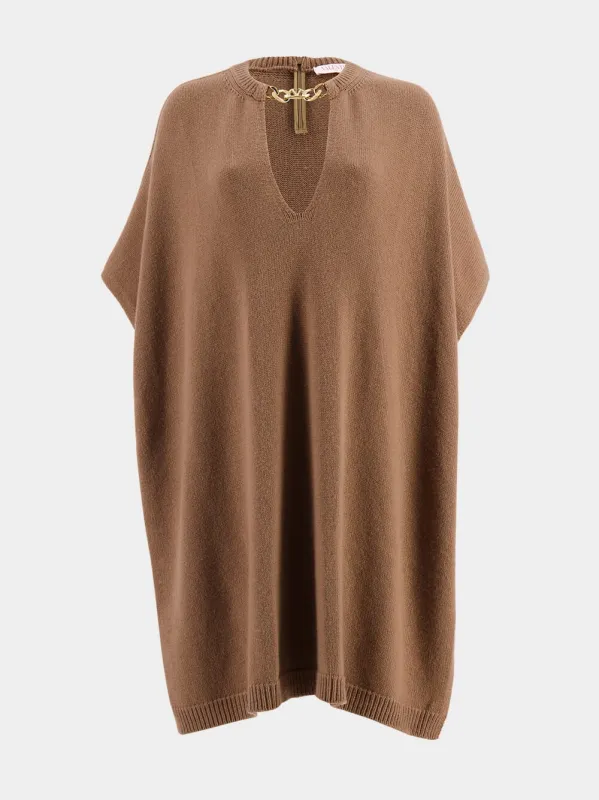 Chain-Detail Knitted Top sold by Fashion Clinic