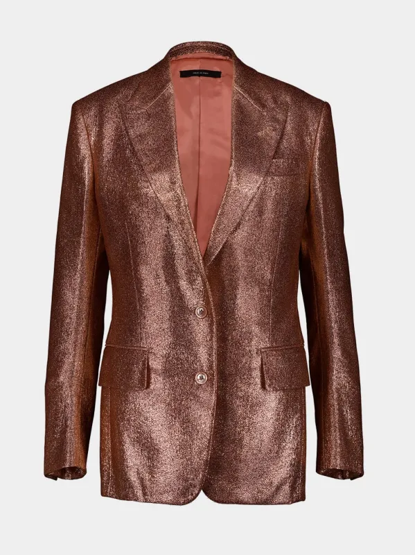 Iridescent Single-Breasted Blazer sold by Fashion Clinic