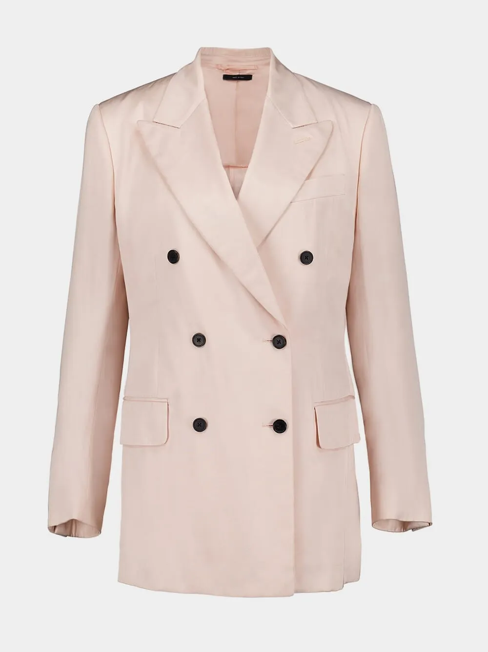 Light Pink Double-Breasted Blazer sold by Fashion Clinic