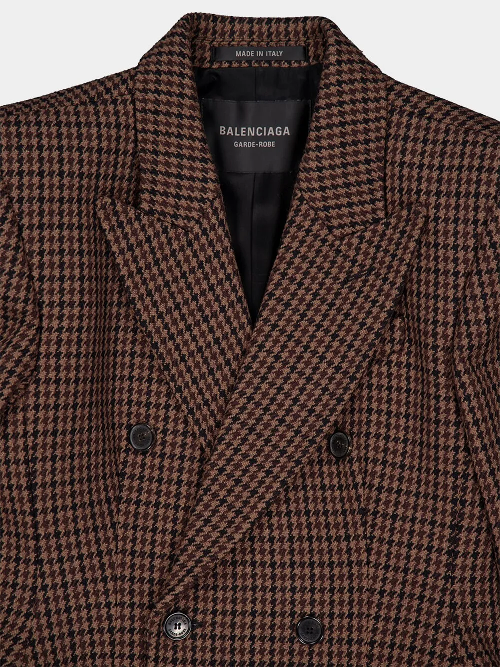 Checked Double-Breasted Coat sold by Fashion Clinic product image thumbnail 3