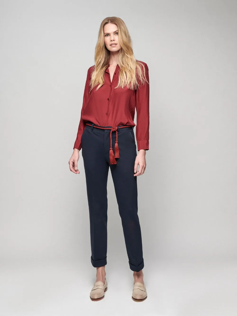 Ametista Bordeaux Silk Shirt sold by Fashion Clinic product image thumbnail 2