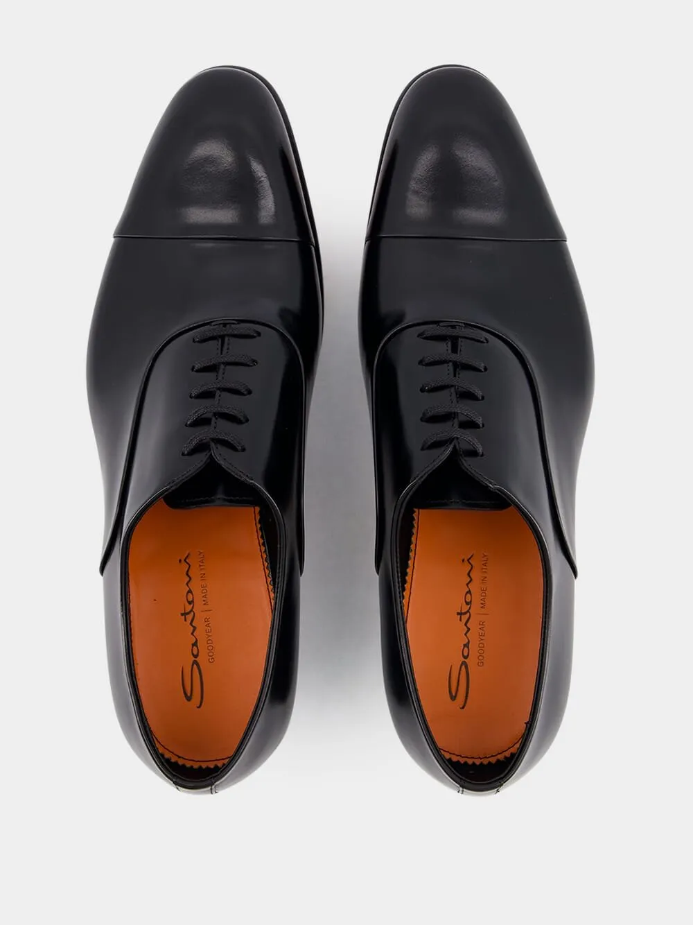 Polished Black Leather Oxford Shoes sold by Fashion Clinic product image thumbnail 5