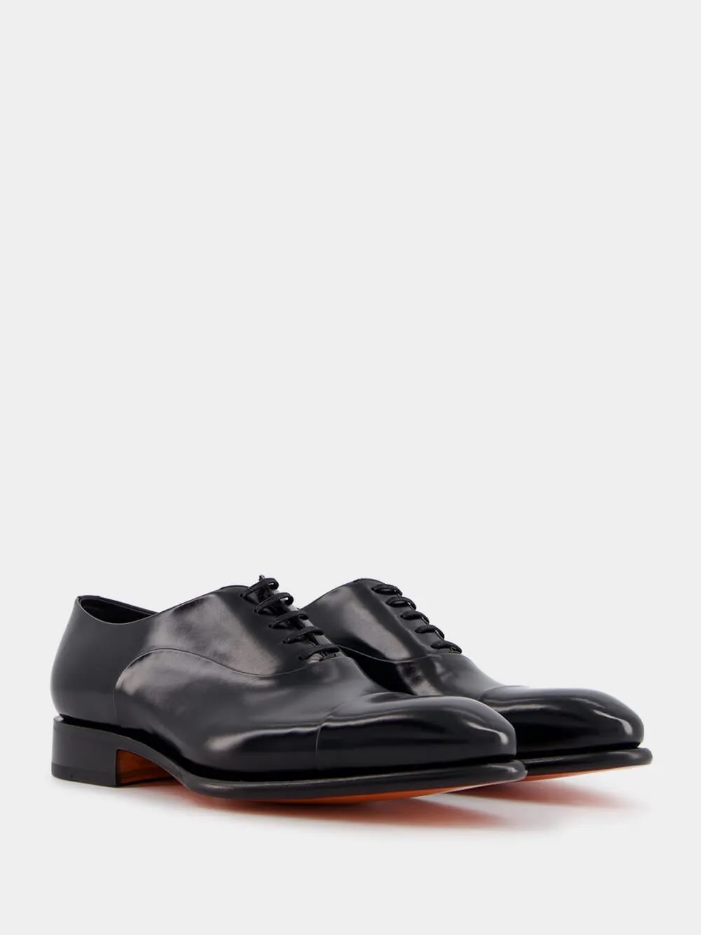 Polished Black Leather Oxford Shoes sold by Fashion Clinic product image thumbnail 4