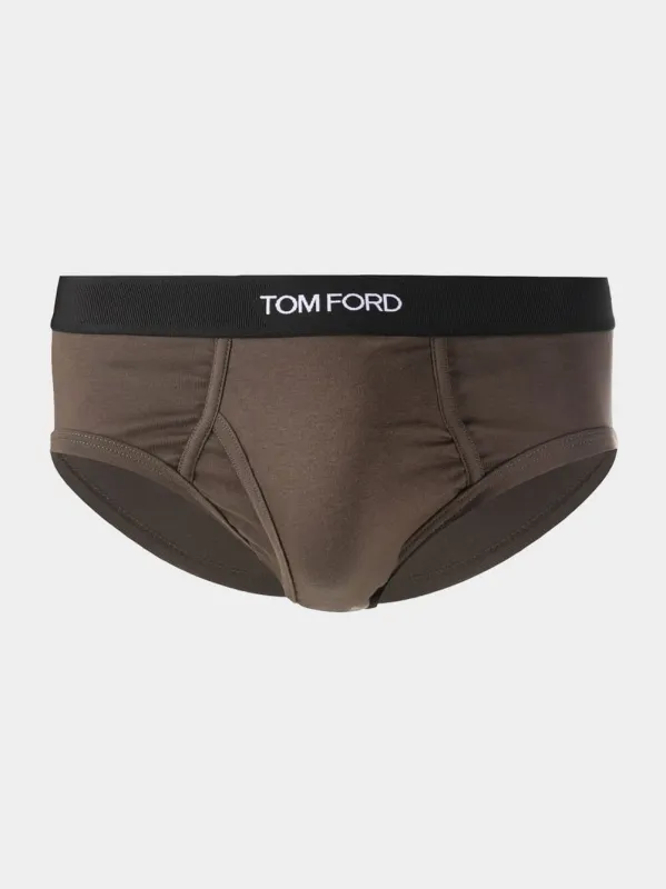 Logo briefs sold by Fashion Clinic